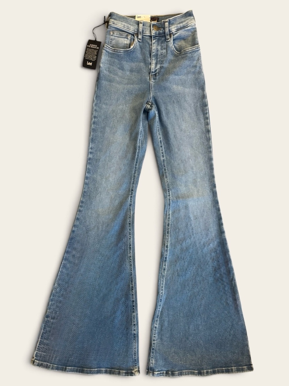 FREE PEOPLE X Lee Light Blue High-Rise Flare Jeans - Women's